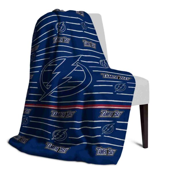 tampa bay lightning striped pattern blue blanket top rated