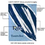 tampa bay rays brushstrokes navy white blanket best selling