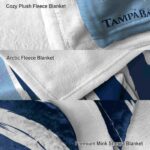 tampa bay rays brushstrokes navy white blanket best selling