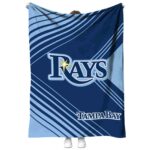 tampa bay rays diagonal stripes navy blanket best selling