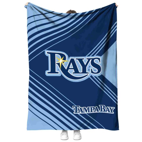 tampa bay rays diagonal stripes navy blanket best selling