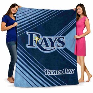 tampa bay rays diagonal stripes navy blanket fashion forward