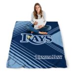 tampa bay rays diagonal stripes navy blanket high quality