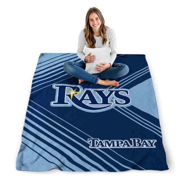 tampa bay rays diagonal stripes navy blanket high quality