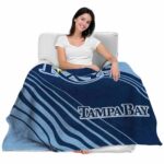 tampa bay rays diagonal stripes navy blanket latest model
