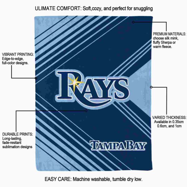 tampa bay rays diagonal stripes navy blanket new arrival