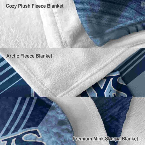 tampa bay rays diagonal stripes navy blanket premium grade