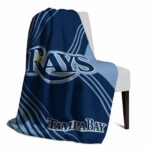 tampa bay rays diagonal stripes navy blanket top rated