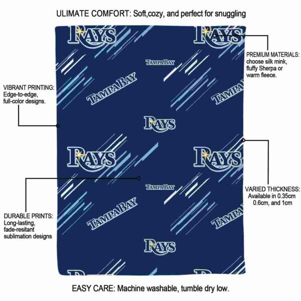 tampa bay rays fan spirit navy blanket new arrival
