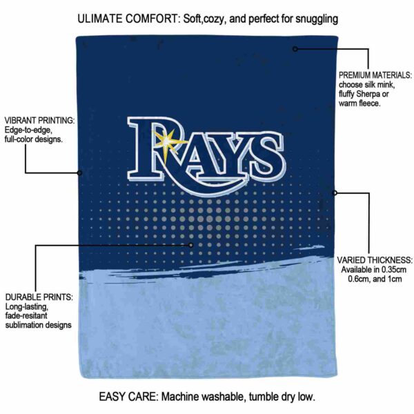 tampa bay rays gradient dots navy blanket new arrival