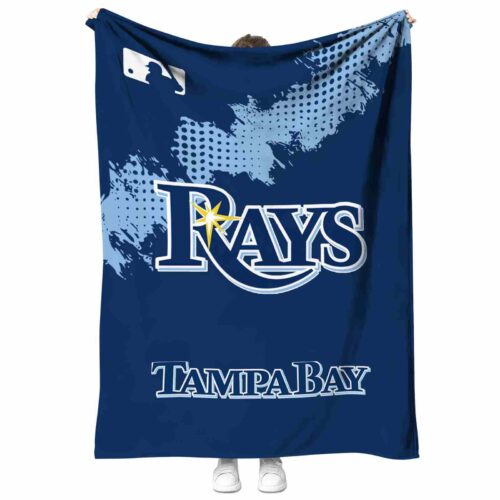 tampa bay rays grunge texture navy blanket best selling