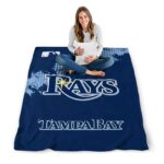 tampa bay rays grunge texture navy blanket high quality