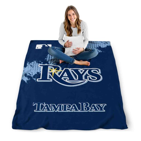 tampa bay rays grunge texture navy blanket high quality