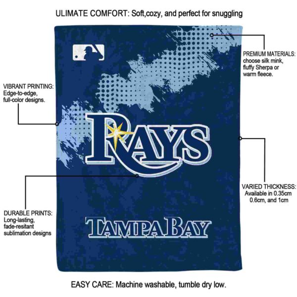 tampa bay rays grunge texture navy blanket new arrival