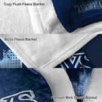 tampa bay rays grunge texture navy blanket premium grade