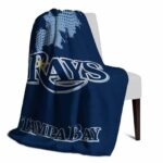tampa bay rays grunge texture navy blanket top rated