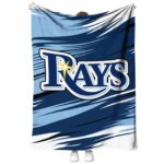 tampa bay rays paint streaks navy white blanket best selling