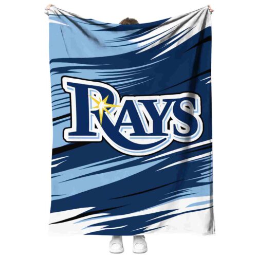 tampa bay rays paint streaks navy white blanket best selling
