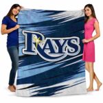 tampa bay rays paint streaks navy white blanket best selling