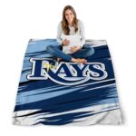 tampa bay rays paint streaks navy white blanket best selling