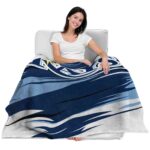 tampa bay rays paint streaks navy white blanket best selling