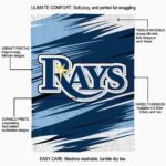 tampa bay rays paint streaks navy white blanket best selling