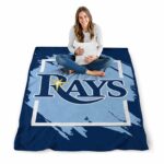 tampa bay rays splatter effect navy blanket high quality