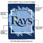 tampa bay rays splatter effect navy blanket new arrival