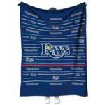 tampa bay rays striped pattern navy blanket best selling
