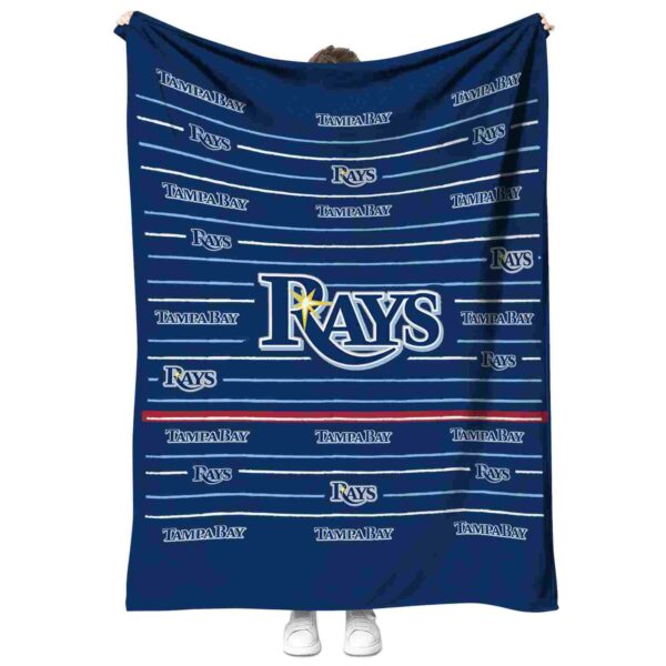 tampa bay rays striped pattern navy blanket best selling