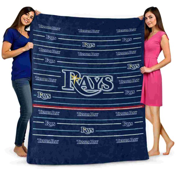 tampa bay rays striped pattern navy blanket fashion forward