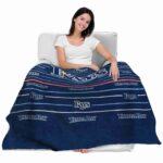 tampa bay rays striped pattern navy blanket latest model