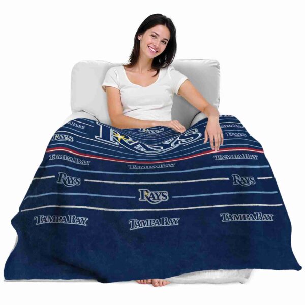 tampa bay rays striped pattern navy blanket latest model
