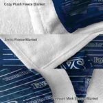 tampa bay rays striped pattern navy blanket premium grade