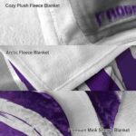 tcu horned frogs brushstrokes purple white blanket best selling