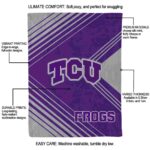 tcu horned frogs diagonal stripes purple blanket best selling