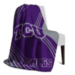 tcu horned frogs diagonal stripes purple blanket best selling