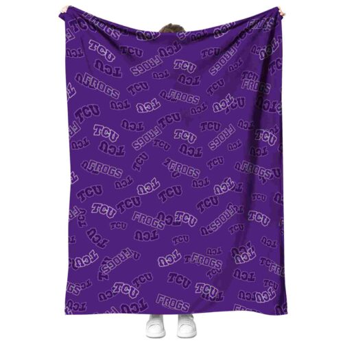 tcu horned frogs diehard fans purple blanket best selling