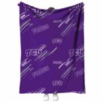tcu horned frogs fan spirit purple blanket best selling