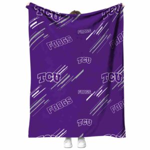 tcu horned frogs fan spirit purple blanket best selling