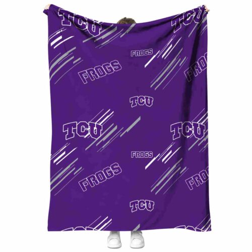 tcu horned frogs fan spirit purple blanket best selling