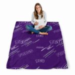 tcu horned frogs fan spirit purple blanket best selling