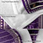 tcu horned frogs football field purple blanket best selling