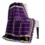 tcu horned frogs football field purple blanket best selling