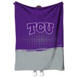 tcu horned frogs gradient dots purple blanket best selling