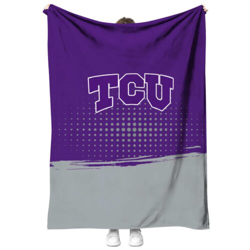 tcu horned frogs gradient dots purple blanket best selling