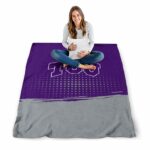 tcu horned frogs gradient dots purple blanket best selling