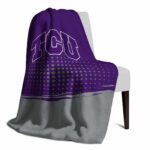 tcu horned frogs gradient dots purple blanket best selling
