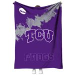 tcu horned frogs grunge texture purple blanket best selling