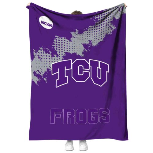 tcu horned frogs grunge texture purple blanket best selling
